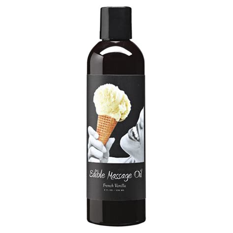 Earthly Body Edible Massage Oil 8 Oz French Vanilla Beauty Care Choices