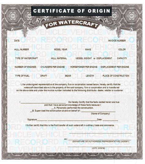 buy  blank boat mco forms printing template watercraft certificates  origin  phoenix