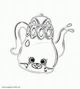 Coloring Pages Shopkins Printable Shopkin Polly Teapot Season Print Look Other sketch template