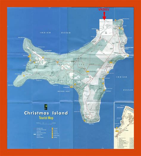 tourist map  christmas island maps  christmas island maps