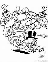 Coloring Ducktales Pages Beagle Boys Scrooge Disney sketch template