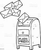 Posta Mailbox Casella Freehand sketch template
