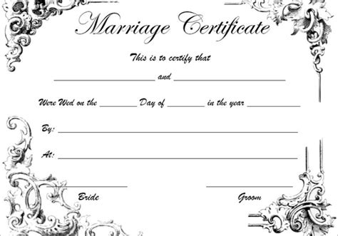 42 free marriage certificate templates word pdf doc format samples