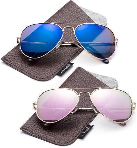 newbee fashion polarized aviator sunglasses mirrored lens classic