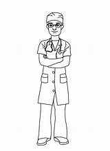 Doctor Coloring Pages Kids Colouring Jobs Index Gif English Professions Print Folders Colpages sketch template