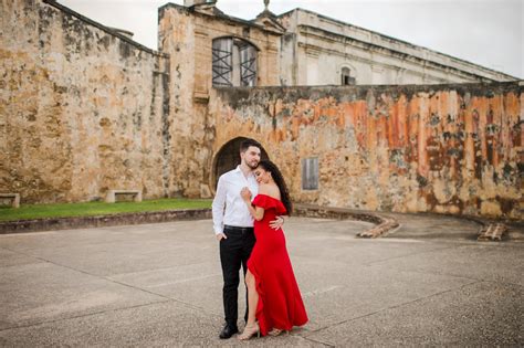 glamorous engagement photos and portraits in old san juan