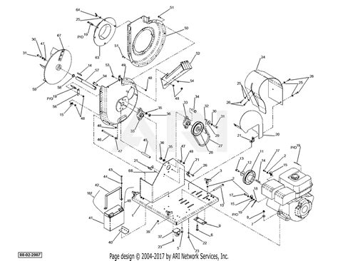 dr power commercial llv parts diagram  blowerchipper assy robin engine