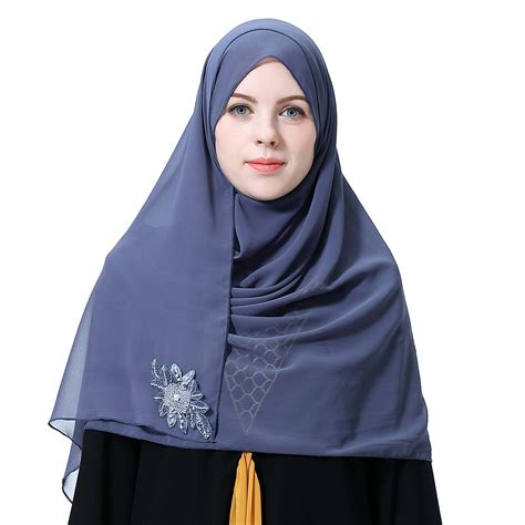 muslim women chiffon hijab long scarf headwear islamic arab wrap shawls