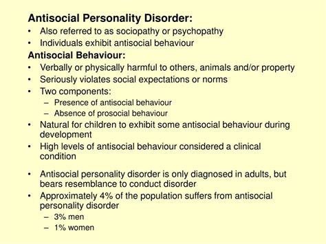 ppt antisocial personality disorder powerpoint
