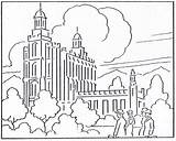 Coloring Temple Lds Pages Logan History Kids Drawing Mormon Clipart Building Salt Lake Temples Library 1923 August Book Clip Popular sketch template