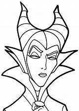 Maleficent Coloring Pages Cartoon sketch template