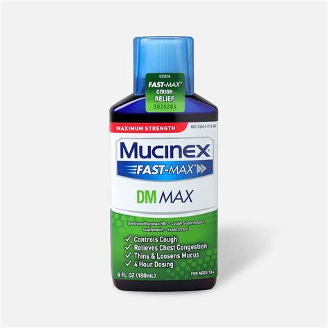 mucinex fast max dm adult liquid  oz