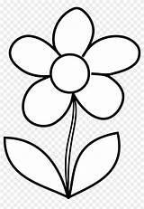 Outline Flower Simple Drawing Bw Clipart Daisy Flowers Malenki Colouring Easy Drawings Pages Pinclipart Clip Pencil Middle Rose Transparent sketch template