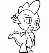Pony Spike Little Coloring Pages Getcolorings Color sketch template