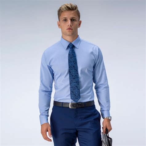 blue oxford shirt tailor store