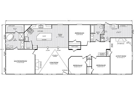 primary fleetwood  bedroom double wide mobile home floor plans excellent  home floor plans