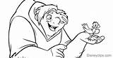 Coloring Hunchback Notre Dame Disneyclips Pages sketch template