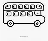Decker Double Bus Coloring Line Clipartkey sketch template
