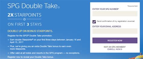 starwood preferred guest spg double  promotion january  april