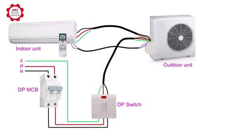 wiring  air conditioner single phase split type air conditioner ac indoor outdoor wiring