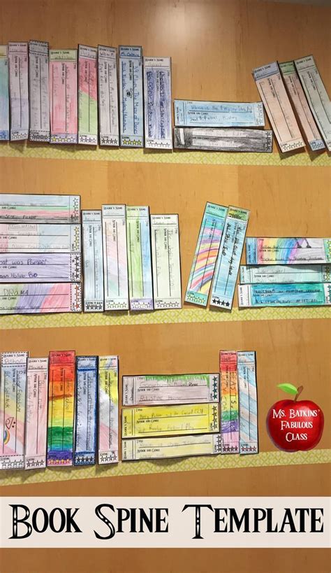 book spine template reading classroom reading display  book challenge