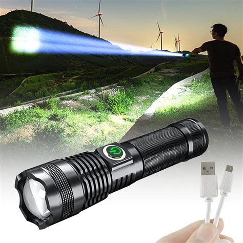 willstar rechargeable  lumens xhp  powerful led flashlight usb zoom torch walmart