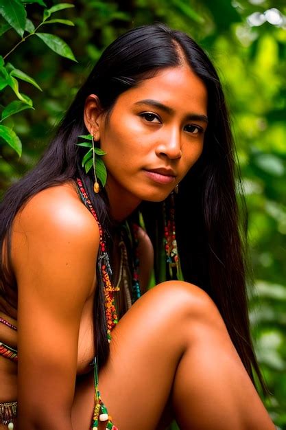 Belleza Indómita Del Amazonas Un Retrato Cautivador De Una Mujer