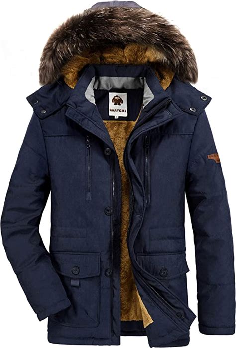 warme winterjas voor heren parka jas met pels winterjas met capuchon overgangsjas gevoerde