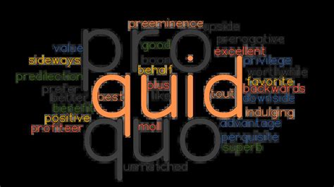quid pro quo synonyms  related words    word  quid