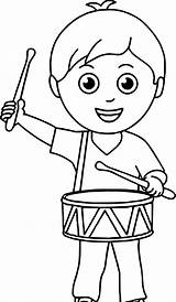 Drum Coloring Boy Pages Getcolorings Band Print Color sketch template