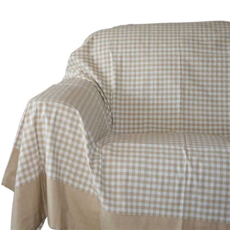 gingham check extra large cotton sofa throw bed covers settee throws bedspreads ebay