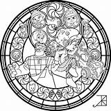 Disney Coloring Pages Mandala Stained Glass Line Deviantart Akili Amethyst Vanellope Adult Printable Books Color Print Getcolorings Cool Ima Choose sketch template
