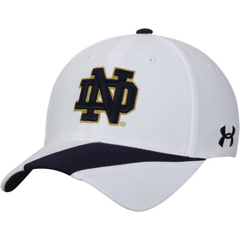 armour notre dame fighting irish white sideline renegade accent performance adjustable hat