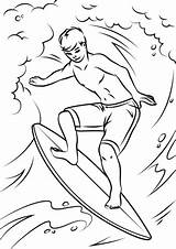 Coloring Surfer Pages Cool Surfing Waves Barbie Person Outline Printable Drone Color Template Riding Templates Drawing Clipart Drawings Print Man sketch template