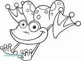 Frog Coloring Pages Frogs Jumping Lily Pad Printable Hopping Tadpole Cute Poison Dart Drawing Leapfrog Kids Template Clipart Cartoon Frogadier sketch template
