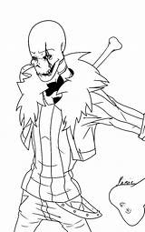 Papyrus Swapfell Lineart Underfell sketch template