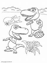 Coloring Pages Dinosaur Train Cartoon Dinosaurs Characters Printable Animated Series sketch template