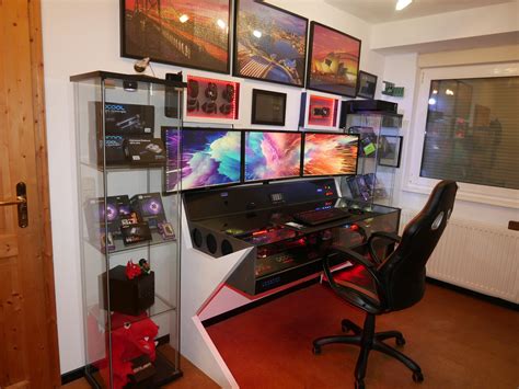 built gaming desk setup  love  post  pictures