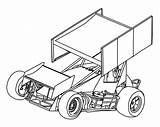 Sprint Car Cars Coloring Pages Dirt Vector Racing Drawing Tattoo Template Race Drawings Step Draw Sprintcars Tattoos Printable Zone Templates sketch template