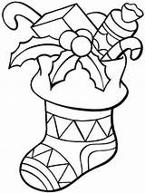 Stocking Coloring Pages Printable Color sketch template