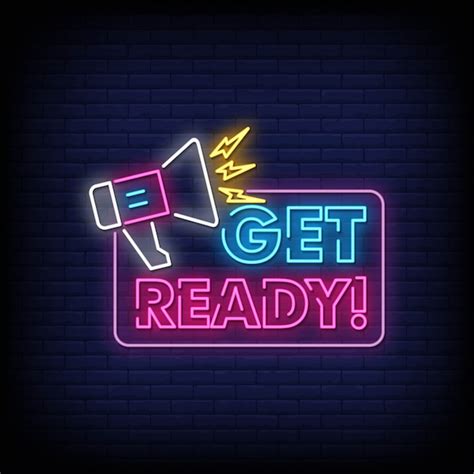 ready neon signs style text vector premium