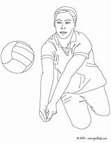 Volleyball Voley Coloriage Colorier Voleibol Recepcion Balon sketch template