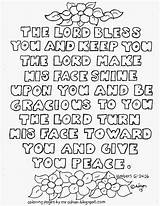 Coloring Priestly Blessing Prayer Verse Scripture Adron Coloringpagesbymradron sketch template