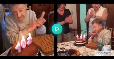 Grandma Blows Out Candles And Gets Big Surprise  On Imgur