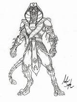 Mortal Kombat Colorir Combat Scorpion Malvorlagen Designlooter Freelargeimages sketch template
