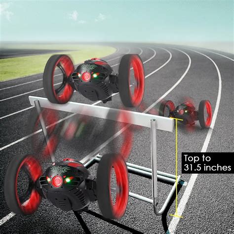 rc car drone jump high bouncewith flexible wheels led light  automatic balancing