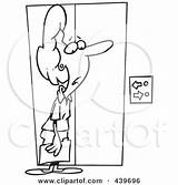 Elevator Businesswoman Waiting Toonaday Royalty Illustration Cartoon Confused Outline Rf Clip Drawing Getdrawings 2021 sketch template