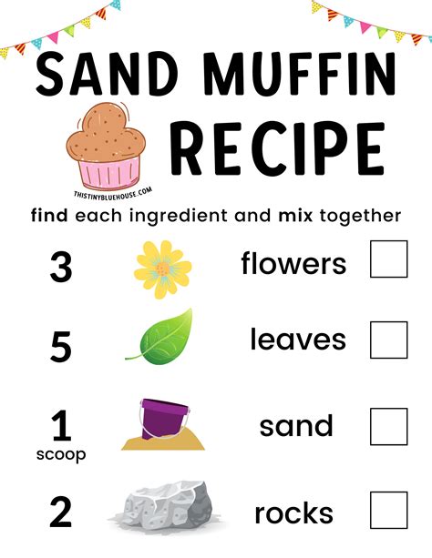 printable mud kitchen recipe cards printable word searches