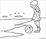Girl Beach Crying Coloring Pages Online Color Coloringpagesonly sketch template