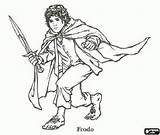 Lord Rings Coloring Frodo sketch template